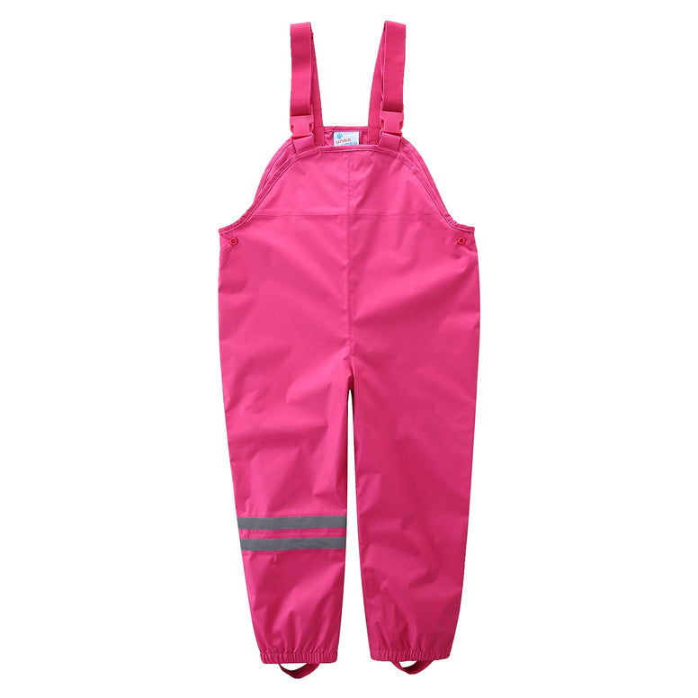 umkaumka Kids Girls and Boys Rain Pants Fleece Lined Bib Overalls 4 Years