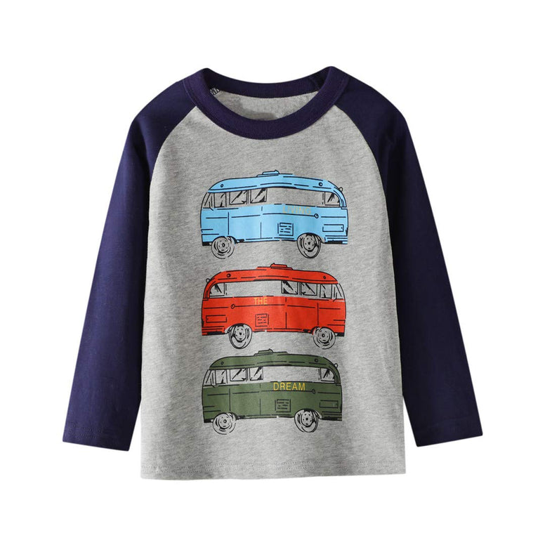 Toddler Boy Tees Short Sleeve Tops T-Shirt Summer Graphic Crewneck Cotton Casual Tshirt 3 Packs Sets 2Y