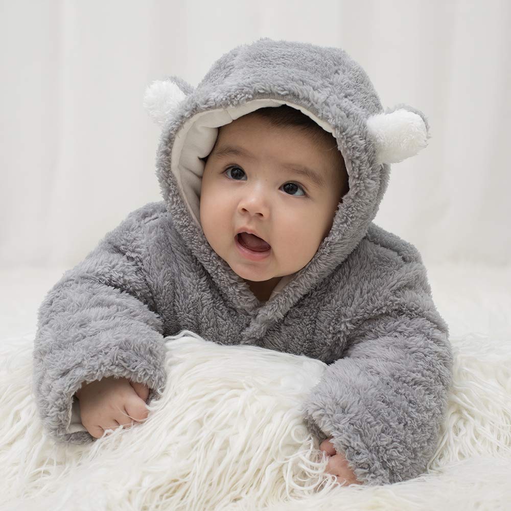 XMWEALTHY Unisex Baby Clothes Winter Coats Cute Newborn Infant Jumpsuit Snowsuit Bodysuits Registry for Baby Essentials Stuff (6-9 Months)