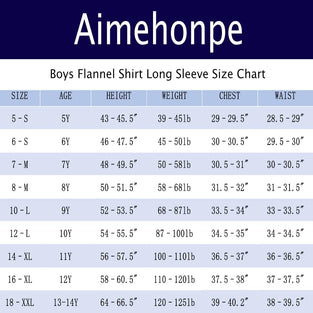 Aimehonpe Kids Boys Flannel Buffalo Plaid Long Sleeve Button Down Dress Shirt