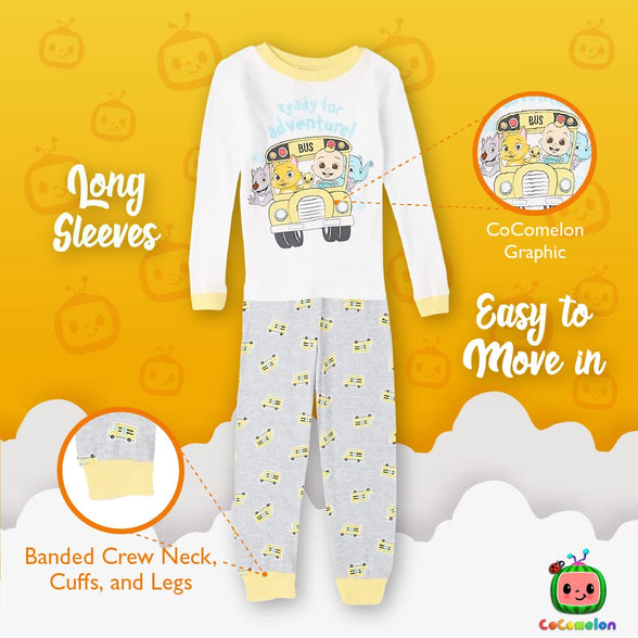 CoComelon boys 4-piece Snug-fit Cotton Pajamas Set Pajama Set (pack of 10) 12 Months