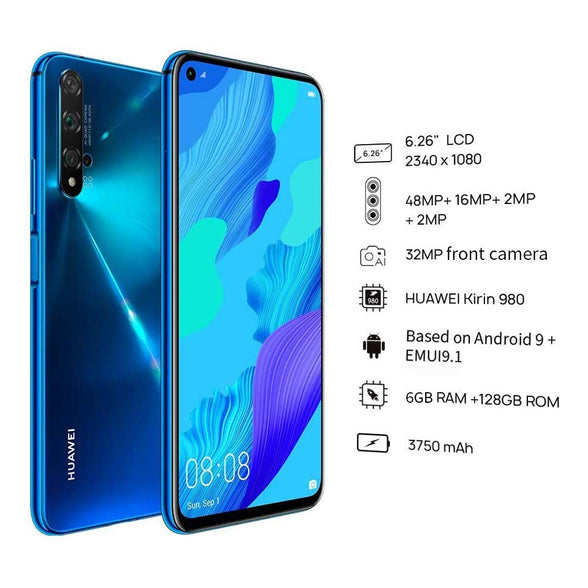 Huawei Nova 5T 4G 128GB 6GB RAM Dual-SIM crush blue EU