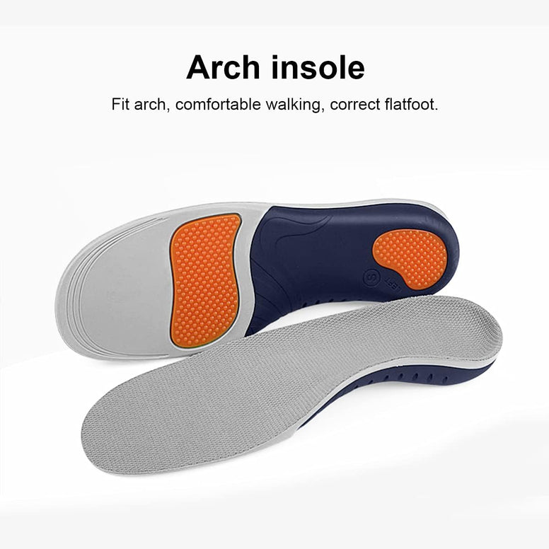 Orthotic Insoles for Kids - Arch Support Inserts and Kids Arch Support and Childrens Flat Feet, Dark Blue, Big kids 2-3.5