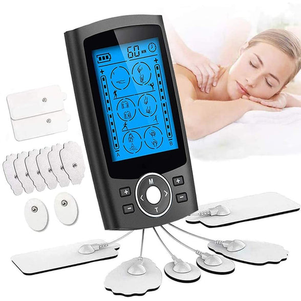 Beauenty Dual Channel TENS EMS Unit 16 Modes Mini Rechargeable Physiotherapy Instrument for Pain Relief Therapy,Deep Tissue Shoulder Pain Relief,Electronic Pulse Massager Muscle Massager