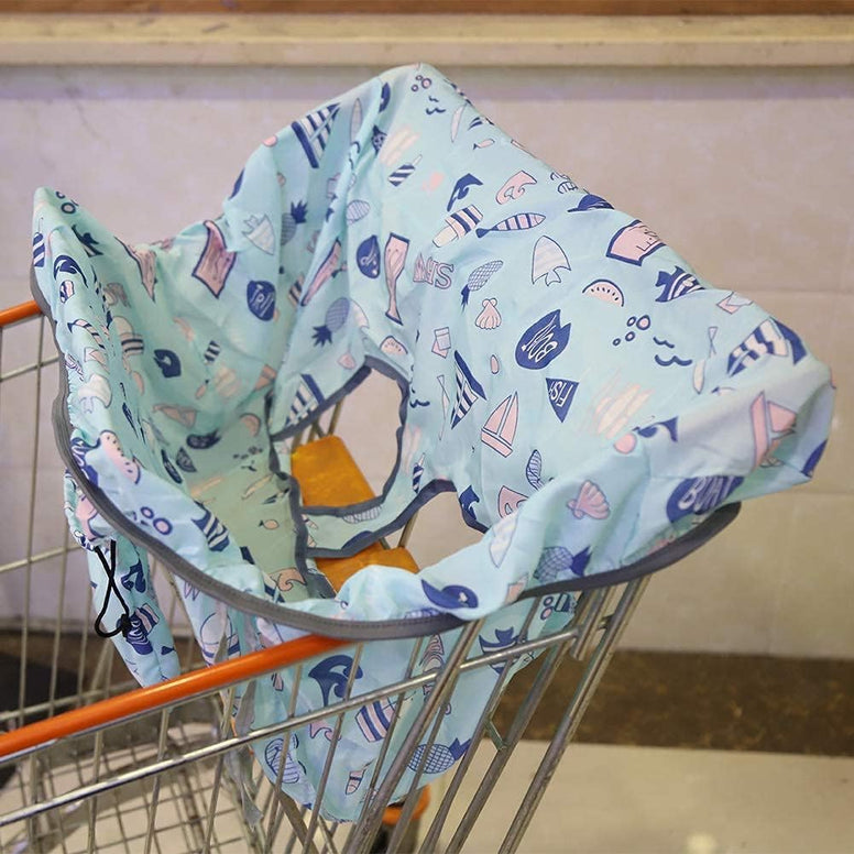 2 Pcs Shopping Cart Cover, High Chair Cover Shopping Cart Baby Covers Portable Grocery Cart Covers Baby Seat Cover Grocery Cart Protector