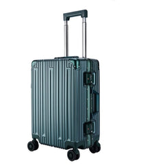 YESKIT Luggage, All-aluminum Magnesium Alloy Trolley Case For Men And Women Business Cabin Luggage Aluminum Frame Suitcase (Color : Dark blue, Size : 20")