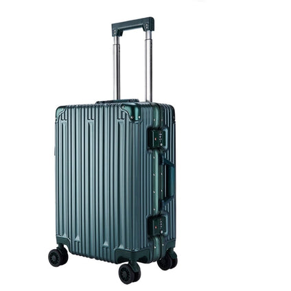 YESKIT Luggage, All-aluminum Magnesium Alloy Trolley Case For Men And Women Business Cabin Luggage Aluminum Frame Suitcase (Color : Dark blue, Size : 20