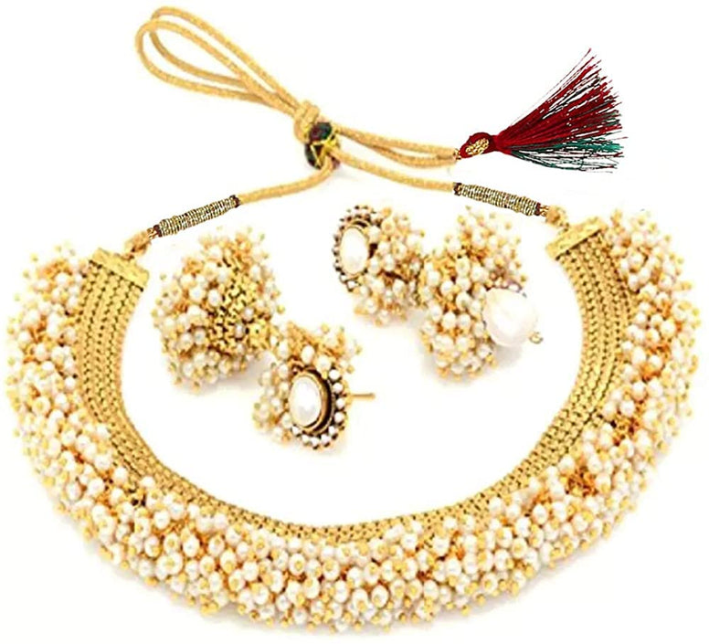 YouBella Gold Plated Jewellery Set for Women (Golden)(YBNK_5005D)