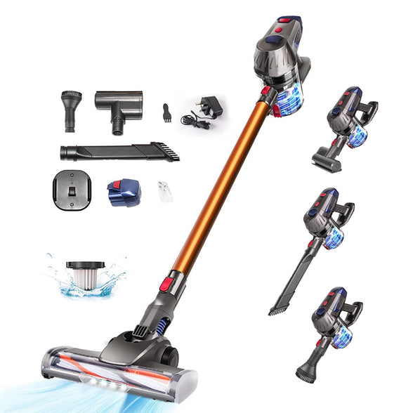 25KPa Cordless Vacuum Cleaner,150w Brushless Motor,Strong Suction,6 in 1 Stick Vacuum Cleaner,Powerful LED Headlights, 45Mins Long Runtime,Applicable to Hardwood Floor Carpet Pet Car Cleaning