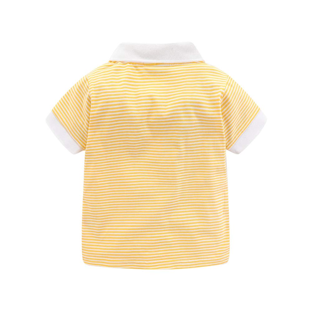 Mud Kingdom Little Boys Polo Shirt Cute Stripe Summer