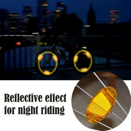 BDSHUNBF 14 Pcs Bike Reflectors Front and Back, Unisex Bicycle Reflector, Bicycle Wheel Spoke Reflectors Bracket, Cycling Reflectors, Bike Wheel Reflector, Bike accessories for Mountain Bike Wheels