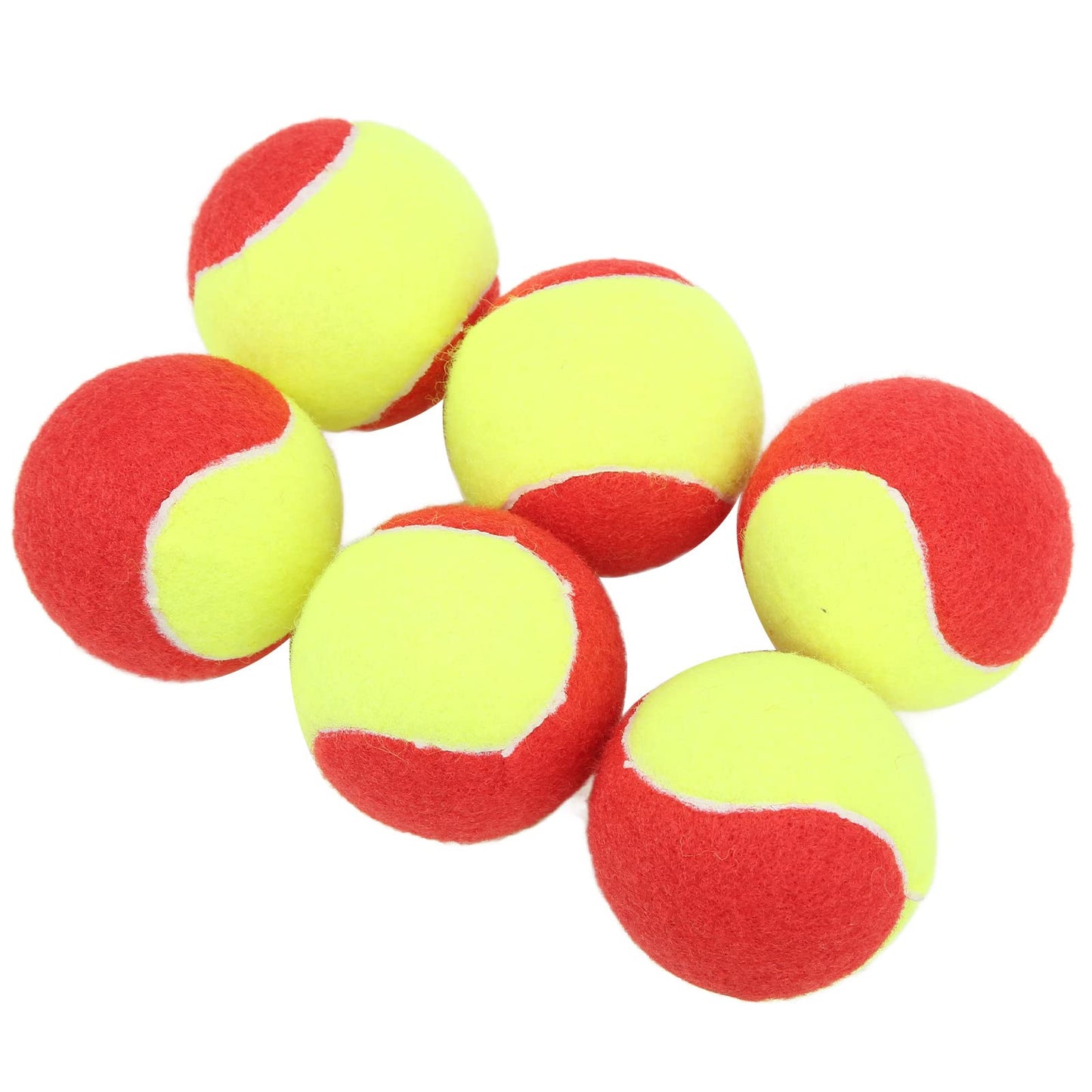 Kids Training Tennis Balls, 6Pcs Soft Elastic Waterproof Youth Tennis Ball, Premium Plush Rubber Pressureless Training Exercise Tennis Balls for Beginners and Kids