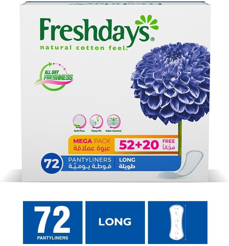 Freshdays Daily Liners Long 72 Pads