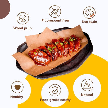 Goodern 100Pcs Baking Parchment Paper,Double Sided High Temperature Resistant Non-stick Barbecue Paper,Heavy Duty Unbleached Baking Paper,Baking Silicone Oil Paper for Baking Cooking Grilling-20*30cm