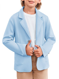 Meikulo Boys Blazer Jackets Kids Two Buttons Sport Coats with Pockets 5-6Years