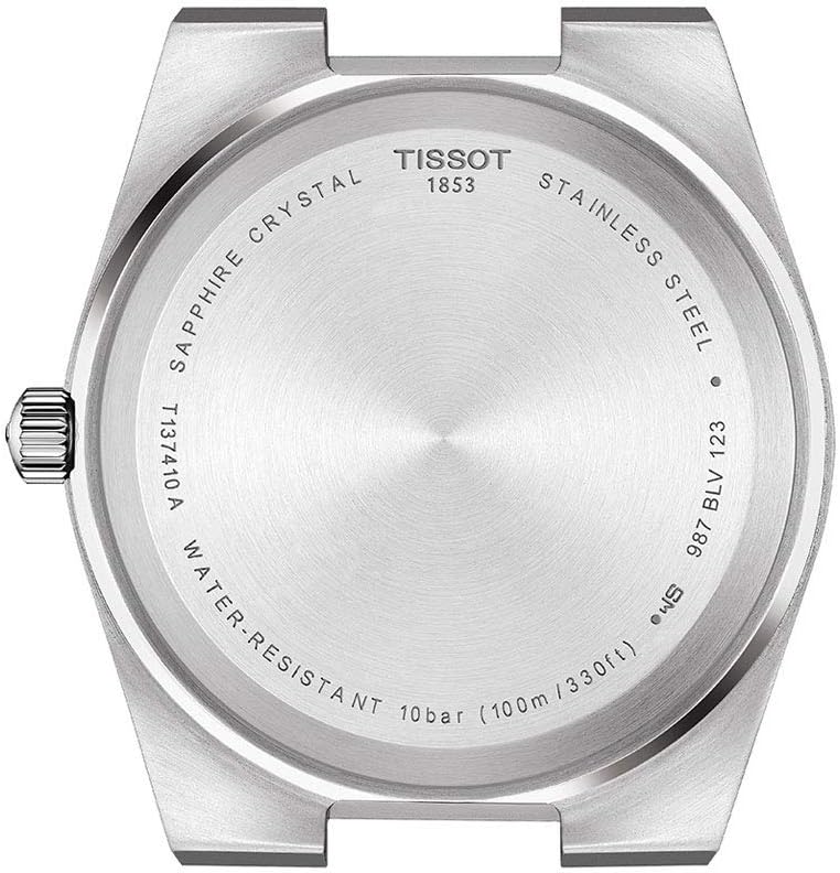 Tissot mens PRX 316L stainless steel case Dress Watch Grey T1374101105100, Grey, Quartz Movement