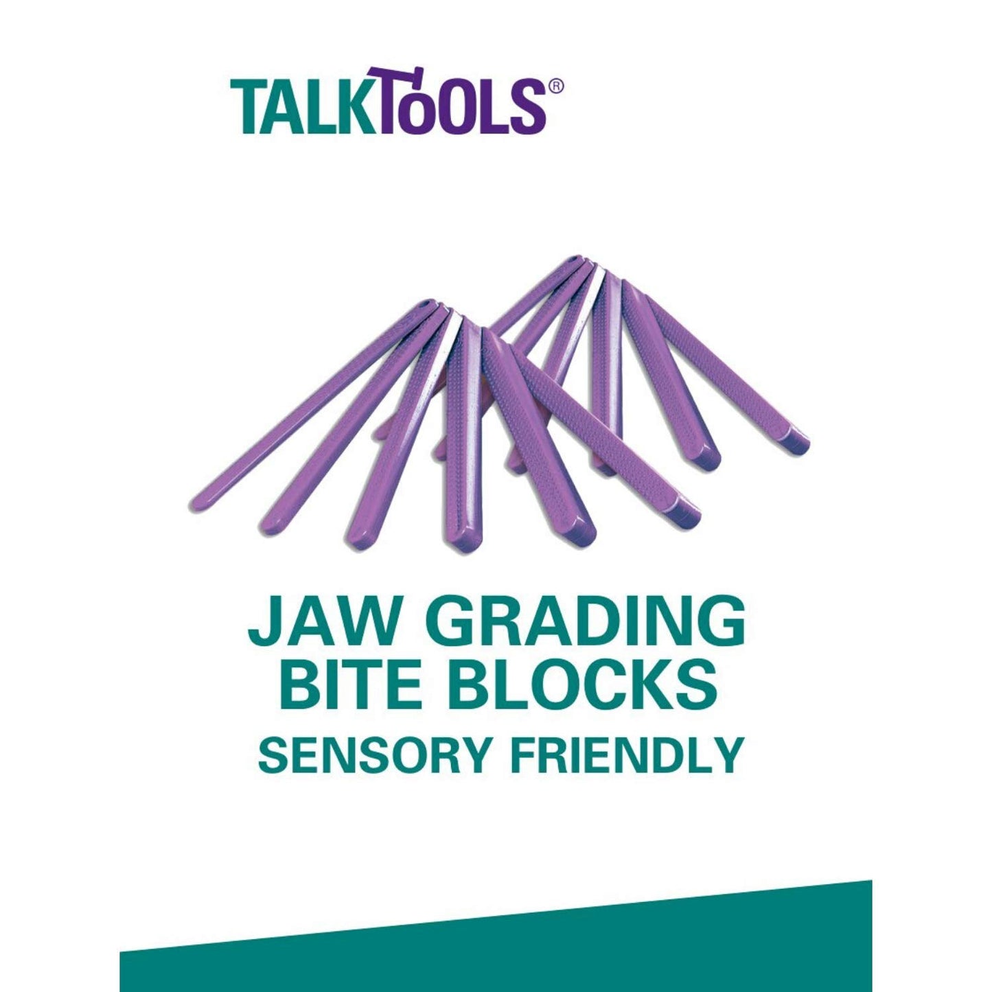 TalkTools Dental Bite Blocks Kit - Jaw Grading Bite Blocks Kit for Kids | Adult Oral Motor Mandible Bite Force Trainer Kit (Purple) - 2 Pack