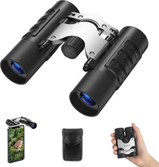 Lasuki High Power Small Binoculars Compact 8x21 Lightweight Binoculars for Concert Theater Opera, Mini Pocket Binoculars Hiking Bird Watching for Adults and Kids Outdoor, Hunting, Travel