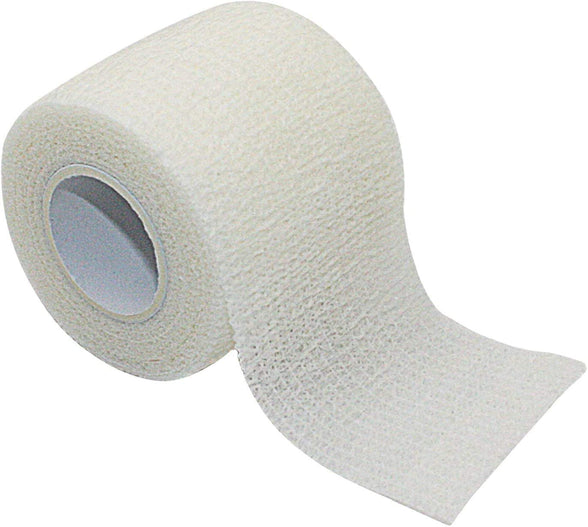 6 Rolls Flexible Cohesive Bandage 5cmX4.5m Non-Woven Athletic Tape Suitable for Sensitive White