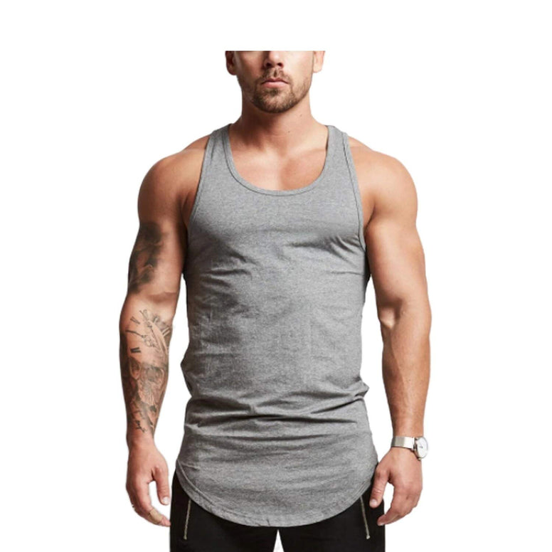 Mens Workout Stringer Tank Tops Fitness Performance Muscle Sleeveless Shirts Gym Training Bodybuilding Vest