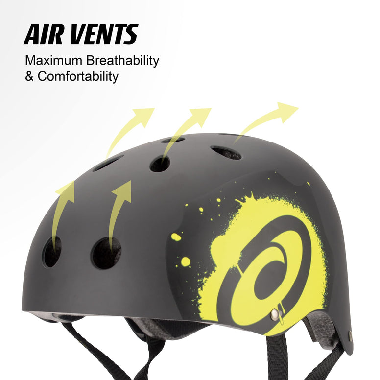 Osprey Bike Helmet | Adjustable Skateboarding, Scooter and BMX High Impact Helmet, Multiple Colours