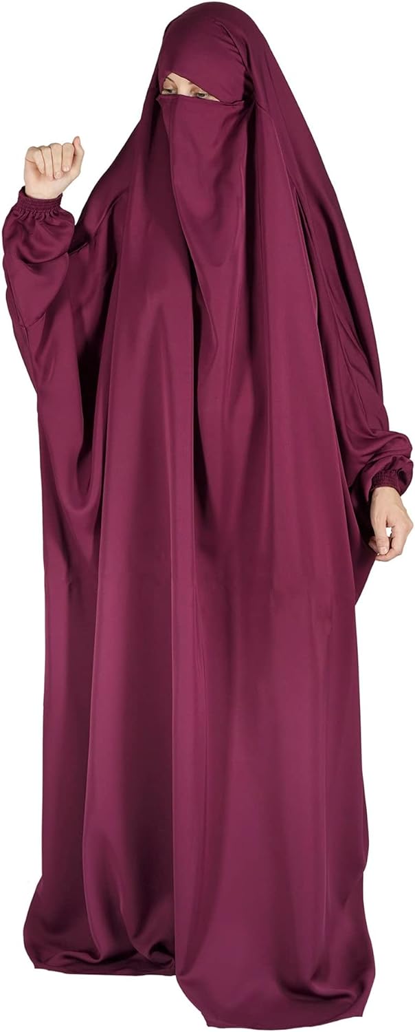 Islamic prayer dress women abaya - One piece muslim praying outfit hijab فستان ملابس صلاة للنساء - MODERN COMFORTABLE ELEGANT JILBAB - NIDA FABRIC - HANDMADE IN UAE.