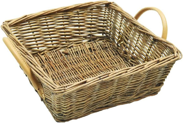 YATAI Handmade Natural Rattan Seagrass Woven Basket - Storage Baskets For Fruits - Woven Picnic Basket - Picnic Basket With Handles - Beach Bag Laundry Basket Toy Storage Organizer Bin (S)