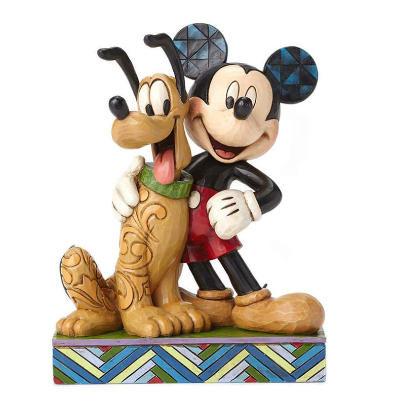 Disney traditions by jim shore mickey mouse and pluto stone resin figurine, 6