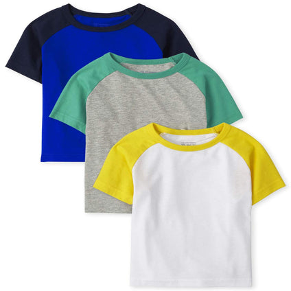 The Children's Place Baby Boys Raglan Shirts, Pack of Three Shirt 2Years