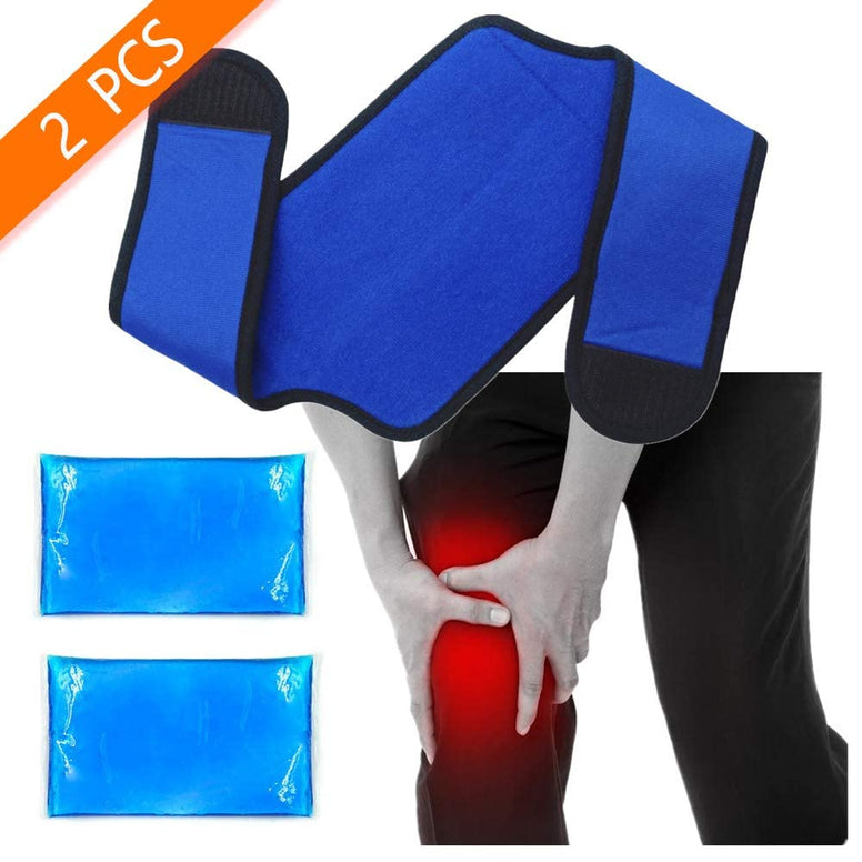 Ice Pack for Knee Pain Relief, Reusable Cold Gel Pack for Leg Injuries, Swelling, Muscle Soreness, Joint Pain and Body Inflammation, Flexible Knee Ice Pack Wrap for Knee Surgery, Sprains, Arthritis