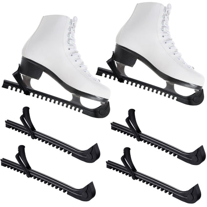 4 Pcs Walking Hockey Skate Guards Ice Skate Blade Covers Hockey Skates Blade Guards Ice Skate Guards Ice Skating Protector Hockey Equipment with Adjustable Buckle for Kids Adults Figure Skates