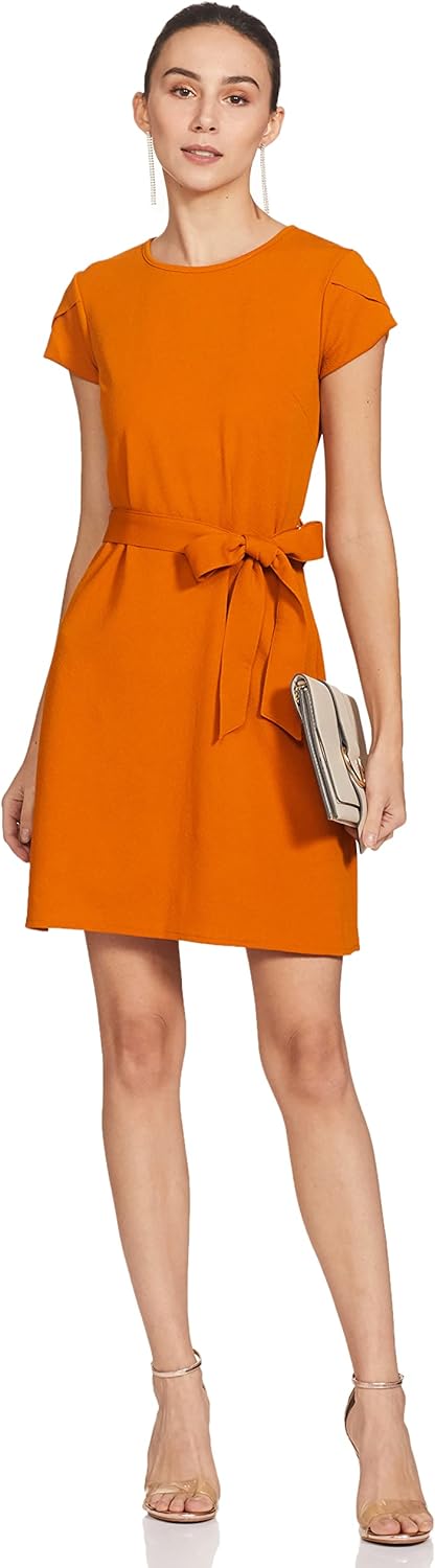 Styleville.in Women's Polyester Fit and Flare Knee-Length Casual Dress