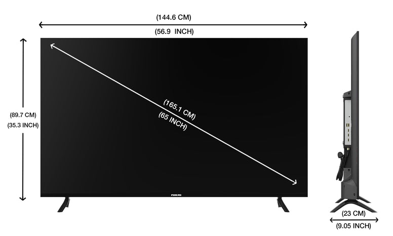 Nikai VIDAA OS, 4K 65 Inch Smart TV, UHD Quality, Dolby Vision, Apple Airplay, Smooth Motion, Quad Core Processor, Game Mode Plus, Official Apps YouTube, Netflix, Metro Muscat, Prime, Shahid - UHD65SVDLED