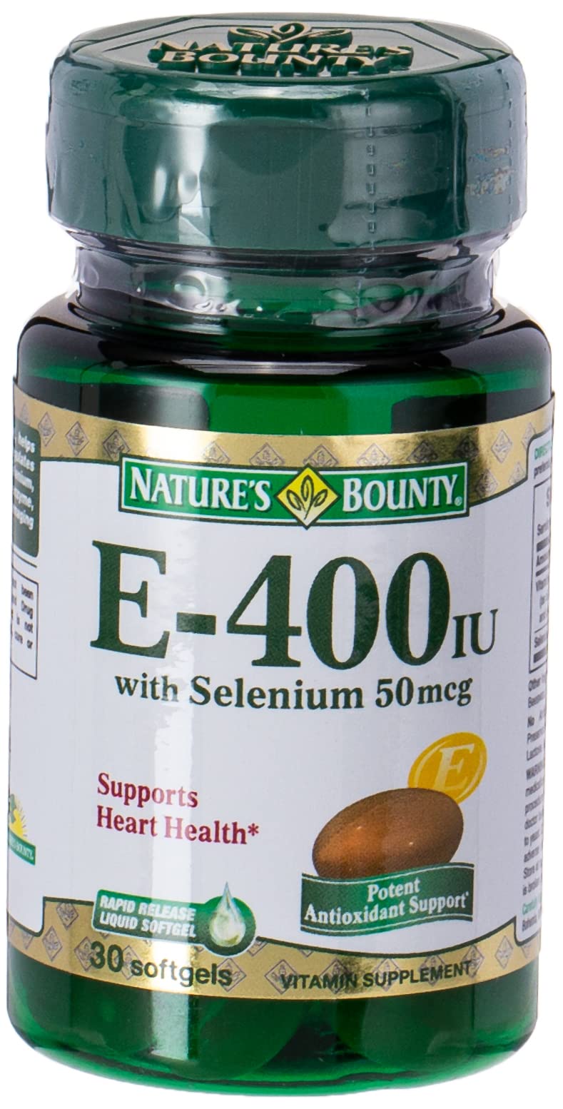 Nature's Bounty Vitamin E-400 Iu W/Selenium, 50 Mcg