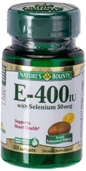Nature's Bounty Vitamin E-400 Iu W/Selenium, 50 Mcg