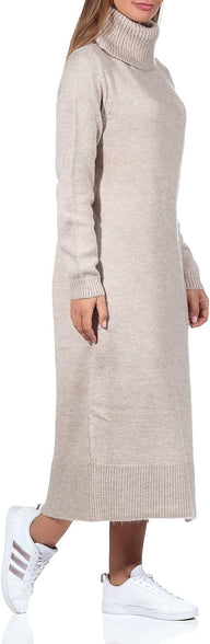 فستان نسائي فقط ONLBRANDIE L/S ROLL NECK DRESS KNT NOOS