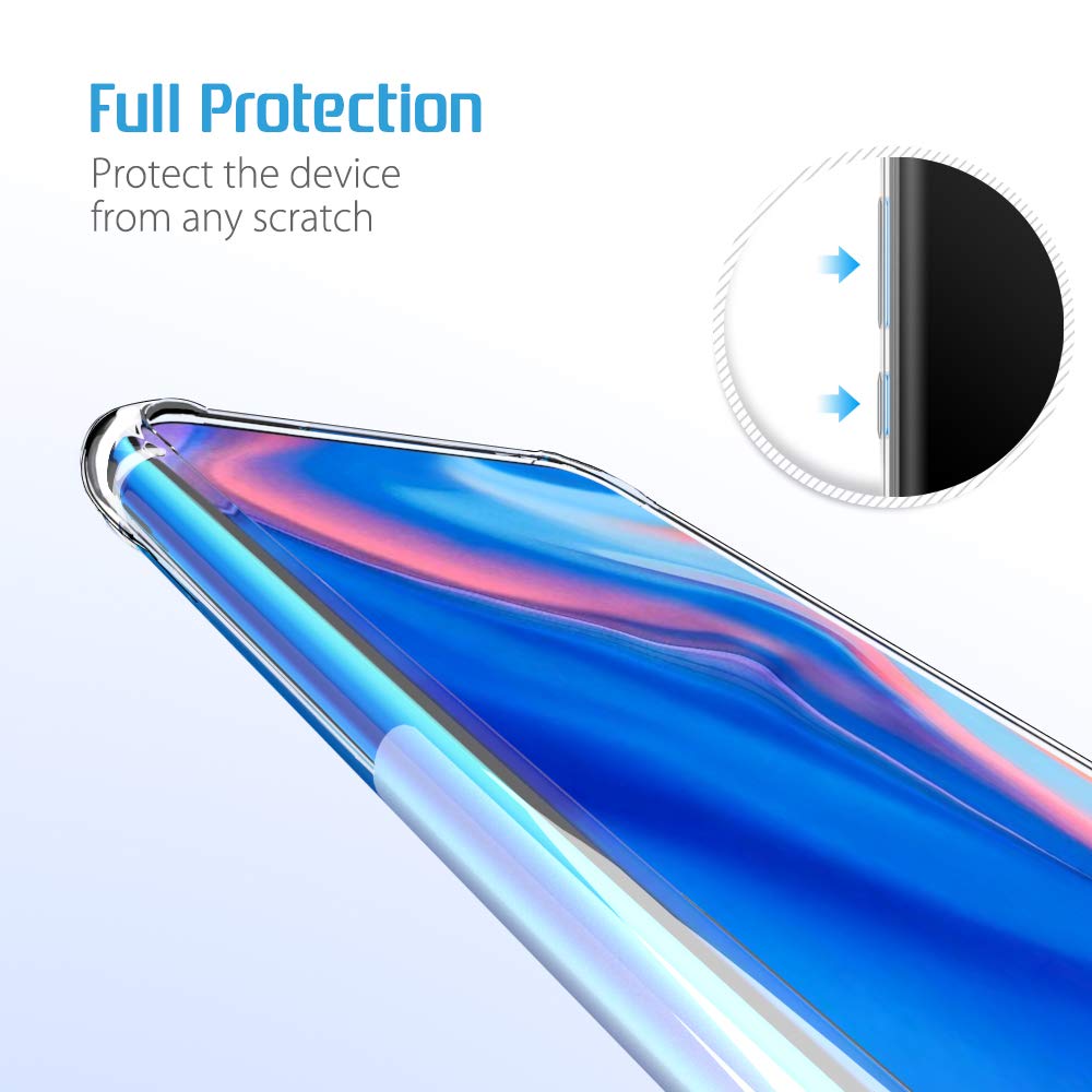 Case For Huawei Y9 Prime 2019 Case, [Super-Slim][Reinforced Corners] Advanced Shock-Absorbent Scratch-Resistant Transparent Tpu Cover - Clear