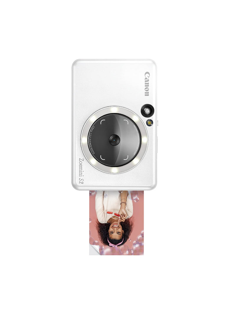 Canon Zoemini S2 Instant Camera Compact Photo Printer, Pearl White