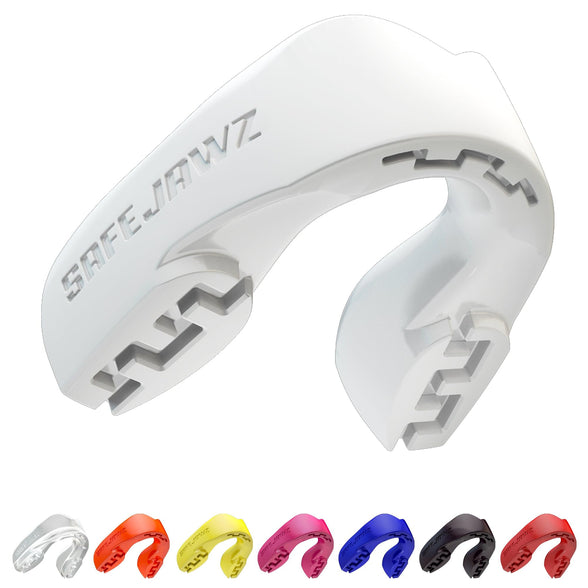 SAFEJAWZ Mouthguard Slim Fit, Adults and Junior Gum Shield with Case for Boxing, MMA, Rugby, Martial Arts, Judo, Karate, Hockey and All Contact Sports