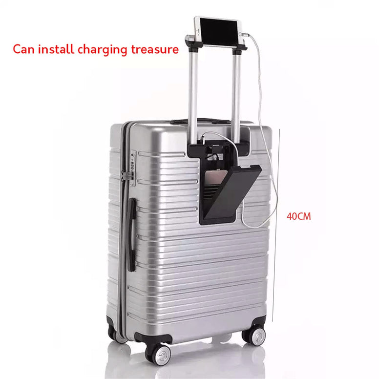 ARYKAA Suitcase, Original design multi-function rolling luggage men women boarding travel trolley case 20 inch USB interface charging suitcase