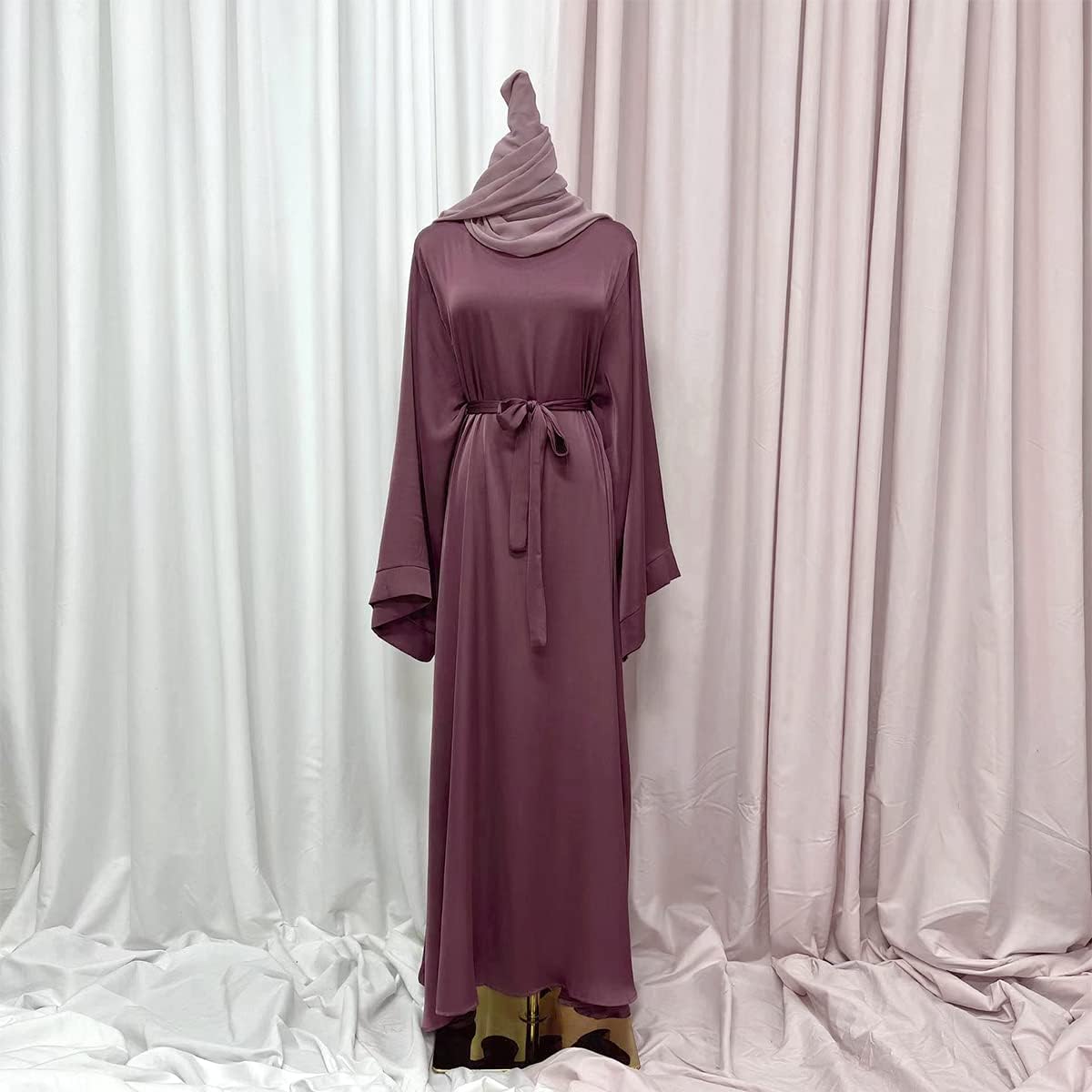 Abayas for Women Muslim Dress, Eid Ramadan Modest Prayer Clothes Islamic Arabic Kaftan Maxi Middle East Robe