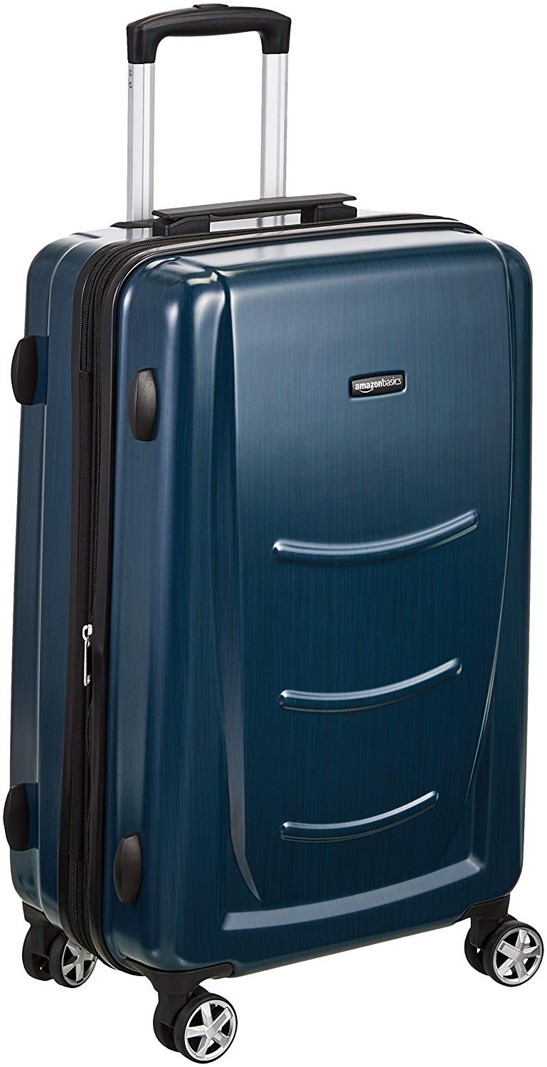 Metro Muscat Basics Hardshell Spinner Luggage - 24 inch (Material: ABS+ Polycarbonate), Navy Blue