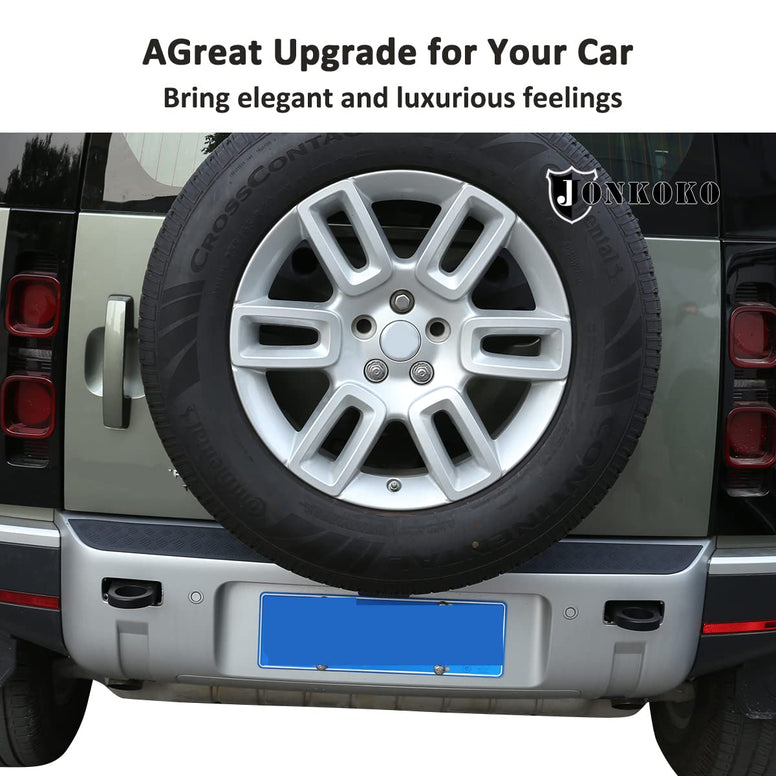 YIWANG for Land Rover Defender 90 110 2020-2024 Car Styling ABS Black Car Rear Bumper Plate Cover Trim Stickers for Defender Auto Accessories (ABS Black)