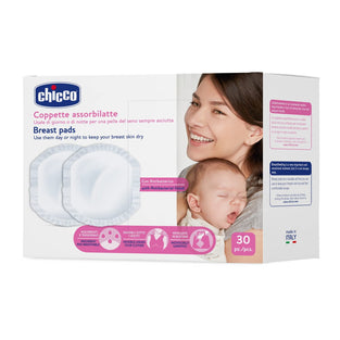 Chicco Antibacterial Breast Pads, 30 Pieces