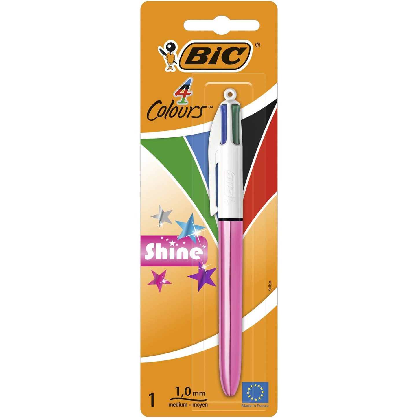 BIC 4 Colours Shine Ballpoint Pen (Pack of 1)