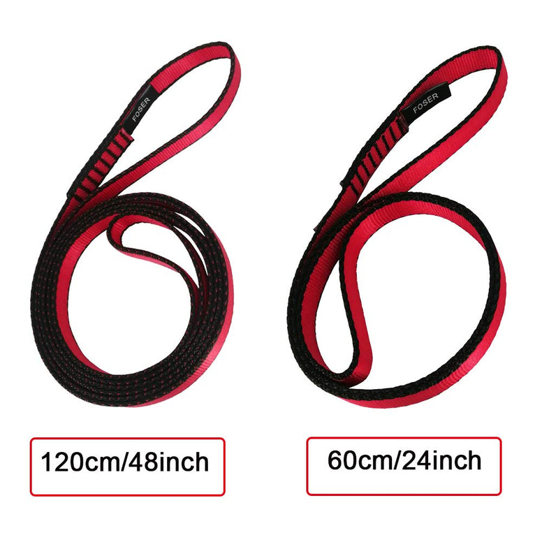 FOSER 120cm/48inch Nylon Climbing Sling Runner, 23KN Nylon Rope,Apply to Rock Climbing, Mountaineering, Hiking, Downhill, Emergency Equipment, etc