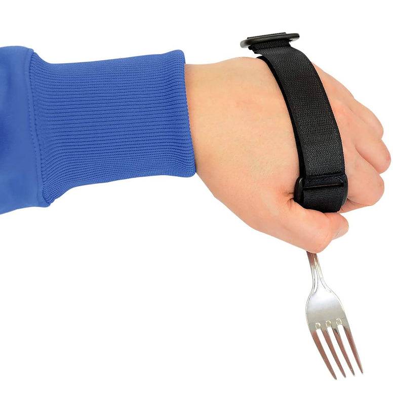 Disabled Eating Aids Utensil Holders Eating Assistance Hand Cuff for Holding Spoon, Fork, Cutlery Adjustable Nylon Gripping Strap for Limited Mobility, Weak Grip, Muscle Weakness, Elder, Handicapped