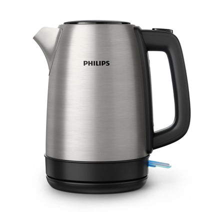 Philips Daily Collection Stainless Steel Kettle 2200 Watts, Silver/Black,1.7 Liters Capacity,HD9350/92