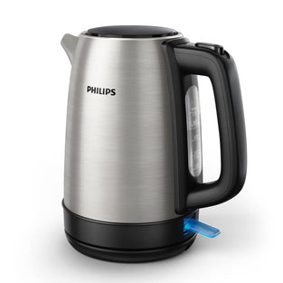 Philips Daily Collection Stainless Steel Kettle 2200 Watts, Silver/Black,1.7 Liters Capacity,HD9350/92