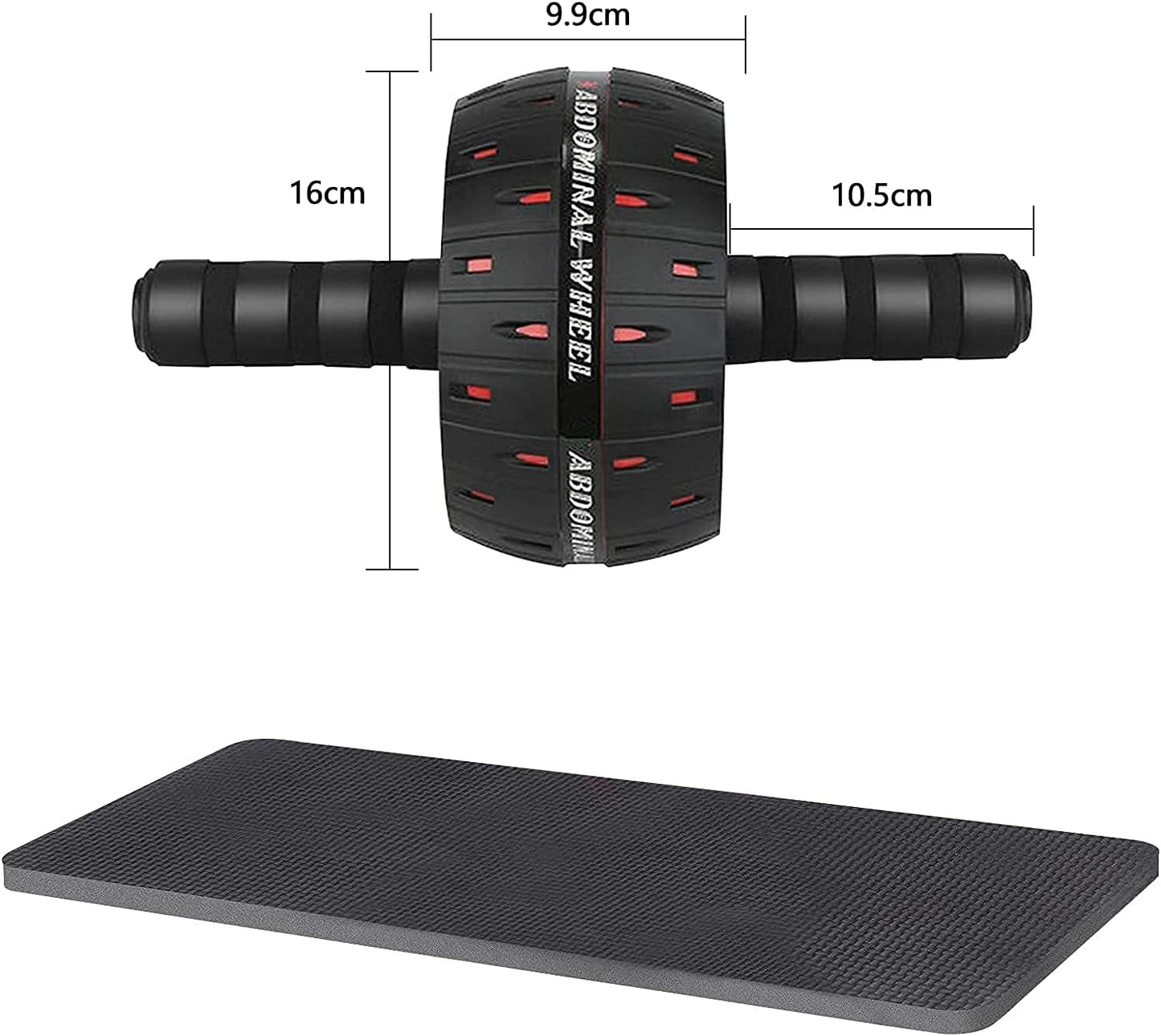 Fitness Ab Roller Wheel,Exercise Roller Wheel with Knee Pad for Abdominal & Core Strength Training, Exercise Wheels for Home Gym Fitness, Ab Machine with Knee Pad Accessories